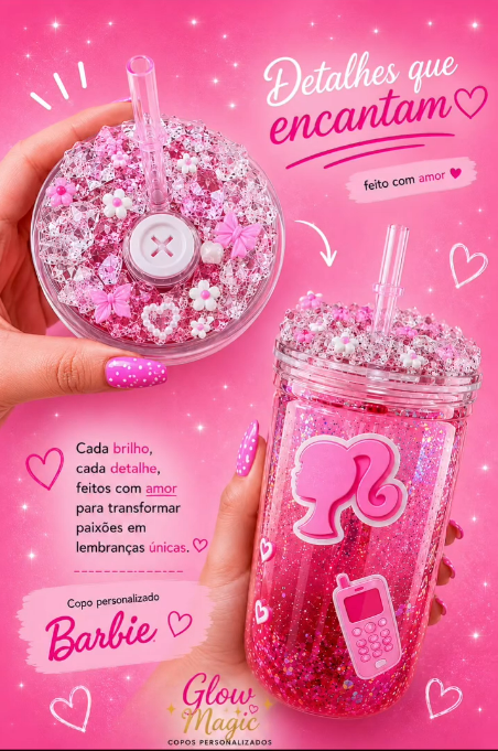Copo Barbie personalizado
