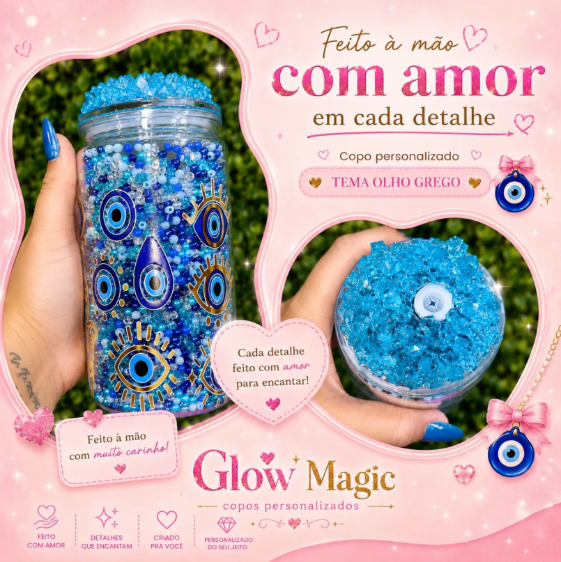 Copo Olho Grego personalizado
